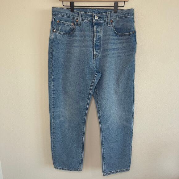LEVI’s 501 High Rise Denim Jeans Straight Leg Button Fly - Size W32xL26 - Picture 1 of 6
